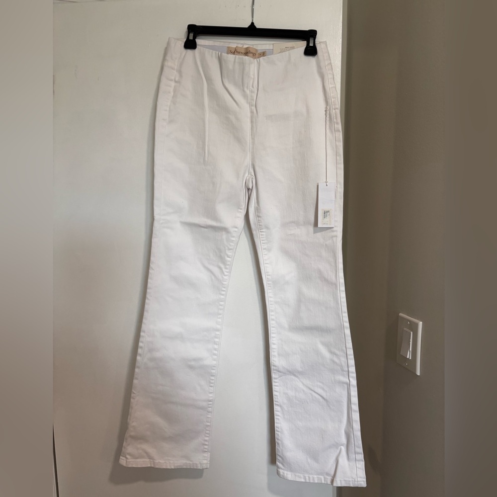 White Bootcut Pants